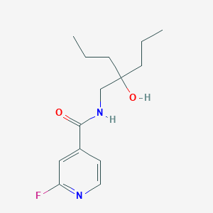 molecular formula C14H21FN2O2 B2657307 2-Fluoro-N-(2-hydroxy-2-propylpentyl)pyridine-4-carboxamide CAS No. 1385280-35-2