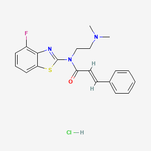 molecular formula C20H21ClFN3OS B2657312 盐酸N-(2-(二甲氨基)乙基)-N-(4-氟苯并[d]噻唑-2-基)肉桂酰胺 CAS No. 1217199-52-4