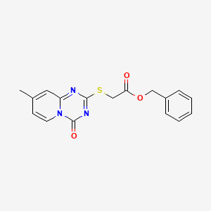 Benzyl 2-(8-methyl-4-oxopyrido[1,2-a][1,3,5]triazin-2-yl)sulfanylacetate