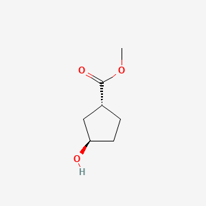 molecular formula C7H12O3 B2657320 Methyl trans-3-hydroxycyclopentane-1-carboxylate CAS No. 79590-84-4