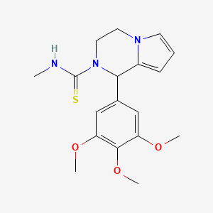 molecular formula C18H23N3O3S B2657321 N-甲基-1-(3,4,5-三甲氧基苯基)-3,4-二氢吡咯并[1,2-a]吡嗪-2(1H)-甲硫酰胺 CAS No. 393833-43-7