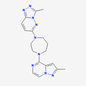 3-Methyl-6-[4-(2-methylpyrazolo[1,5-a]pyrazin-4-yl)-1,4-diazepan-1-yl]-[1,2,4]triazolo[4,3-b]pyridazine