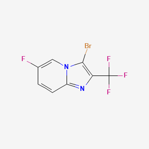 molecular formula C8H3BrF4N2 B2657324 3-溴-6-氟-2-(三氟甲基)咪唑并[1,2-a]吡啶 CAS No. 1956380-03-2