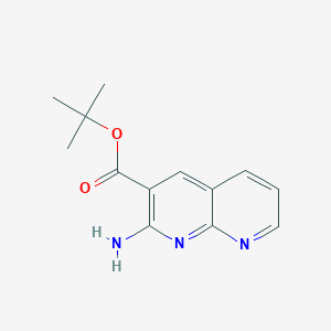 molecular formula C13H15N3O2 B2657327 Tert-butyl 2-amino-1,8-naphthyridine-3-carboxylate CAS No. 2248289-14-5