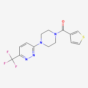 Thiophen-3-yl-[4-[6-(trifluoromethyl)pyridazin-3-yl]piperazin-1-yl]methanone