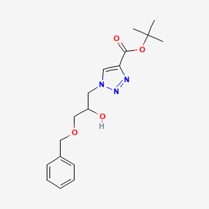 molecular formula C17H23N3O4 B2657333 叔丁基1-(3-(苯甲氧基)-2-羟丙基)-1H-1,2,3-三唑-4-羧酸酯 CAS No. 1851932-54-1