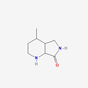 molecular formula C8H14N2O B2657334 4-Methyl-1,2,3,4,4a,5,6,7a-octahydropyrrolo[3,4-b]pyridin-7-one CAS No. 2361643-65-2