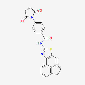 molecular formula C24H17N3O3S B2657335 N-(4,5-dihydroacenaphtho[5,4-d]thiazol-8-yl)-4-(2,5-dioxopyrrolidin-1-yl)benzamide CAS No. 477325-96-5