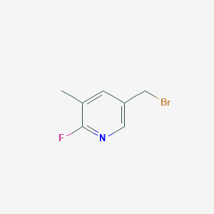 molecular formula C7H7BrFN B2657338 5-(Bromomethyl)-2-fluoro-3-methylpyridine CAS No. 1260812-39-2