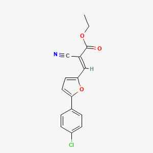 ethyl (2E)-3-[5-(4-chlorophenyl)furan-2-yl]-2-cyanoprop-2-enoate