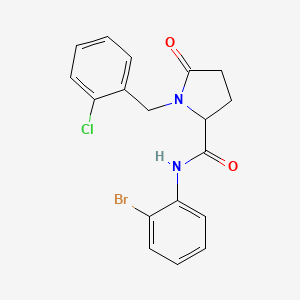 N-(2-bromophenyl)-1-(2-chlorobenzyl)-5-oxo-2-pyrrolidinecarboxamide