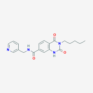 2,4-dioxo-3-pentyl-N-(pyridin-3-ylmethyl)-1,2,3,4-tetrahydroquinazoline-7-carboxamide