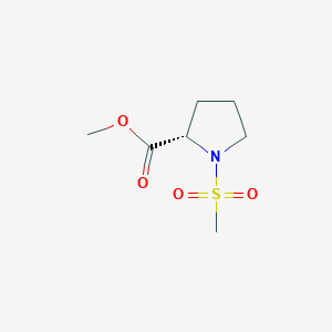 molecular formula C7H13NO4S B2657355 甲基(2S)-1-甲磺酰基吡咯烷-2-羧酸酯 CAS No. 396131-95-6