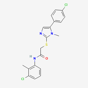 N-(3-chloro-2-methylphenyl)-2-((5-(4-chlorophenyl)-1-methyl-1H-imidazol-2-yl)thio)acetamide