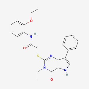 N-(2-ethoxyphenyl)-2-[(3-ethyl-4-oxo-7-phenyl-4,5-dihydro-3H-pyrrolo[3,2-d]pyrimidin-2-yl)sulfanyl]acetamide