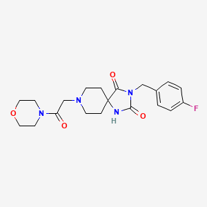 molecular formula C20H25FN4O4 B2657371 3-(4-氟苄基)-8-(2-吗啉-2-氧乙基)-1,3,8-三氮杂螺[4.5]癸烷-2,4-二酮 CAS No. 923114-83-4
