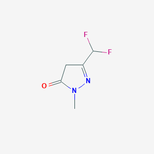 molecular formula C5H6F2N2O B2657375 3-(二氟甲基)-1-甲基-1H-吡唑-5(4H)-酮 CAS No. 1048018-91-2