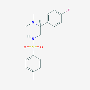 molecular formula C17H21FN2O2S B2657378 N-(2-(dimethylamino)-2-(4-fluorophenyl)ethyl)-4-methylbenzenesulfonamide CAS No. 899747-90-1