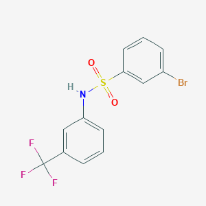 molecular formula C13H9BrF3NO2S B265739 3-bromo-N-[3-(trifluoromethyl)phenyl]benzenesulfonamide 