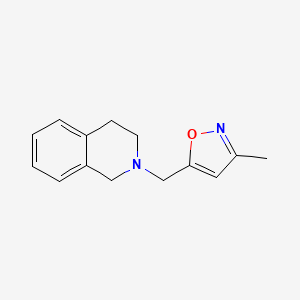 molecular formula C14H16N2O B2657391 5-((3,4-dihydroisoquinolin-2(1H)-yl)methyl)-3-methylisoxazole CAS No. 309751-86-8