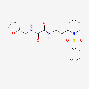 molecular formula C21H31N3O5S B2657399 N1-((tetrahydrofuran-2-yl)methyl)-N2-(2-(1-tosylpiperidin-2-yl)ethyl)oxalamide CAS No. 898450-42-5