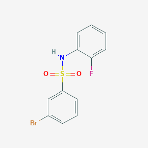 molecular formula C12H9BrFNO2S B265740 3-bromo-N-(2-fluorophenyl)benzenesulfonamide 