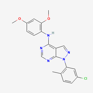 molecular formula C20H18ClN5O2 B2657405 1-(5-chloro-2-methylphenyl)-N-(2,4-dimethoxyphenyl)-1H-pyrazolo[3,4-d]pyrimidin-4-amine CAS No. 890937-43-6