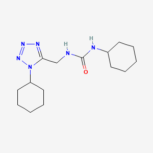 molecular formula C15H26N6O B2657409 1-cyclohexyl-3-((1-cyclohexyl-1H-tetrazol-5-yl)methyl)urea CAS No. 920485-78-5