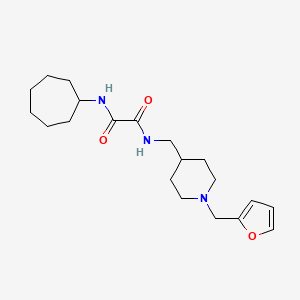 molecular formula C20H31N3O3 B2657428 N1-cycloheptyl-N2-((1-(furan-2-ylmethyl)piperidin-4-yl)methyl)oxalamide CAS No. 953158-85-5