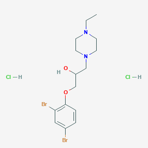 molecular formula C15H24Br2Cl2N2O2 B2657435 1-(2,4-Dibromophenoxy)-3-(4-ethylpiperazin-1-yl)propan-2-ol dihydrochloride CAS No. 1189651-82-8