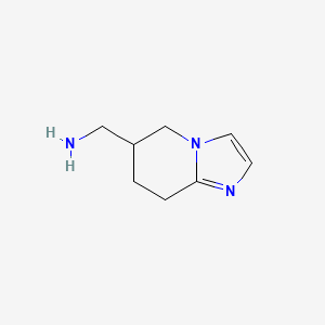 molecular formula C8H13N3 B2657441 5H,6H,7H,8H-imidazo[1,2-a]pyridin-6-ylmethanamine CAS No. 1443137-48-1