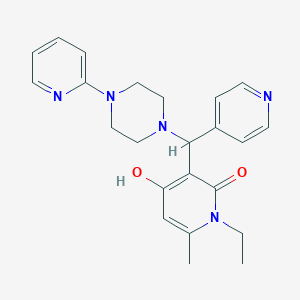 1-ethyl-4-hydroxy-6-methyl-3-((4-(pyridin-2-yl)piperazin-1-yl)(pyridin-4-yl)methyl)pyridin-2(1H)-one