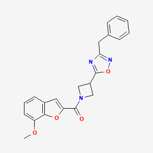 (3-(3-Benzyl-1,2,4-oxadiazol-5-yl)azetidin-1-yl)(7-methoxybenzofuran-2-yl)methanone