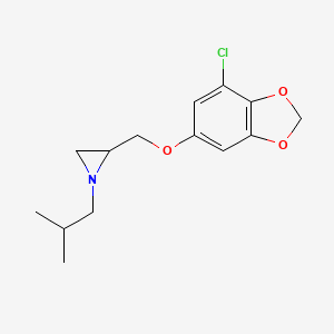 molecular formula C14H18ClNO3 B2657451 2-[(7-Chloro-1,3-benzodioxol-5-yl)oxymethyl]-1-(2-methylpropyl)aziridine CAS No. 2411254-87-8