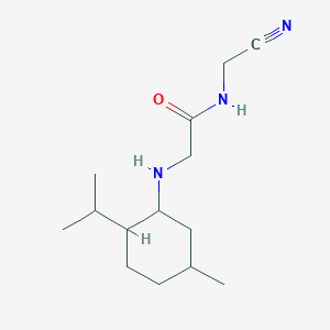 molecular formula C14H25N3O B2657453 N-(Cyanomethyl)-2-[(5-methyl-2-propan-2-ylcyclohexyl)amino]acetamide CAS No. 1645353-40-7