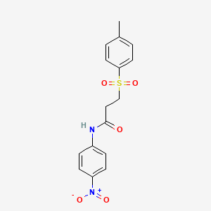 N-(4-nitrophenyl)-3-tosylpropanamide