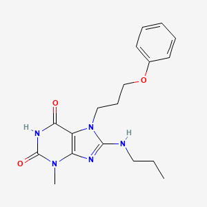 3-methyl-7-(3-phenoxypropyl)-8-(propylamino)-1H-purine-2,6(3H,7H)-dione