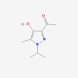 molecular formula C9H14N2O2 B2657474 1-[4-羟基-5-甲基-1-(丙烷-2-基)-1H-吡唑-3-基]乙酮 CAS No. 2126178-69-4