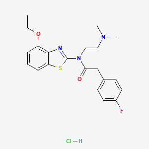 N-(2-(dimethylamino)ethyl)-N-(4-ethoxybenzo[d]thiazol-2-yl)-2-(4-fluorophenyl)acetamide hydrochloride