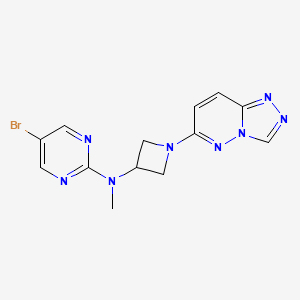 molecular formula C13H13BrN8 B2657479 5-溴-N-甲基-N-(1-{[1,2,4]三唑并[4,3-b]哒嗪-6-基}氮杂环丁-3-基)嘧啶-2-胺 CAS No. 2199014-44-1