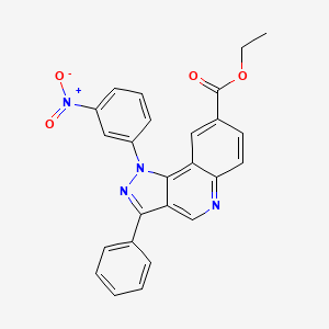ethyl 1-(3-nitrophenyl)-3-phenyl-1H-pyrazolo[4,3-c]quinoline-8-carboxylate