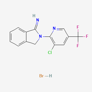 molecular formula C14H10BrClF3N3 B2657494 2-(3-Chloro-5-(trifluoromethyl)pyridin-2-yl)isoindolin-1-imine hydrobromide CAS No. 1049761-88-7