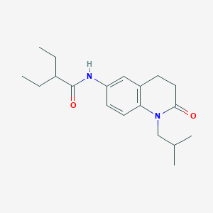 molecular formula C19H28N2O2 B2657495 2-ethyl-N-(1-isobutyl-2-oxo-1,2,3,4-tetrahydroquinolin-6-yl)butanamide CAS No. 946221-08-5