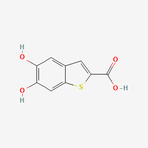 molecular formula C9H6O4S B2657496 5,6-Dihydroxy-1-benzothiophene-2-carboxylic acid CAS No. 97852-77-2