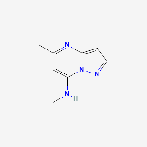 molecular formula C8H10N4 B2657503 N,5-二甲基吡唑并[1,5-a]嘧啶-7-胺 CAS No. 1506816-22-3
