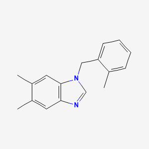 molecular formula C17H18N2 B2657514 5,6-Dimethyl-1-[(2-methylphenyl)methyl]benzimidazole CAS No. 141472-87-9