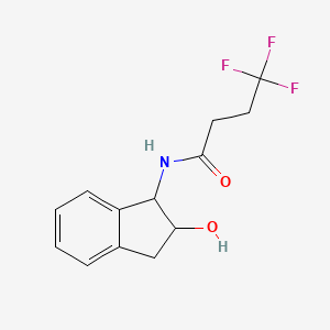 molecular formula C13H14F3NO2 B2657518 4,4,4-trifluoro-N-(2-hydroxy-2,3-dihydro-1H-inden-1-yl)butanamide CAS No. 1492660-72-6