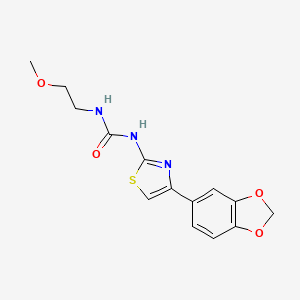 1-(4-(Benzo[d][1,3]dioxol-5-yl)thiazol-2-yl)-3-(2-methoxyethyl)urea