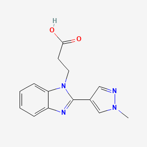 3-[2-(1-methyl-1H-pyrazol-4-yl)-1H-1,3-benzodiazol-1-yl]propanoic acid