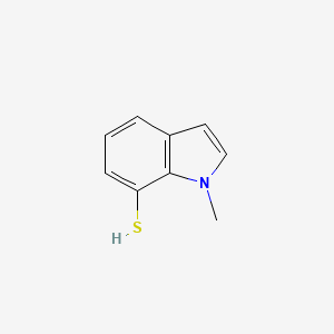 molecular formula C9H9NS B2657550 1H-Indole-7-thiol, 1-methyl- CAS No. 1315689-89-4